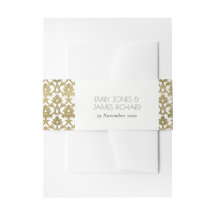 CLASSIC GOLD DAMASK FLORAL PATTERMONOGRAM