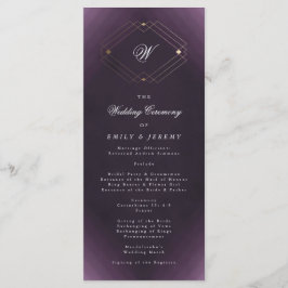 Classic Gold Deko Lila Calligraphy Monogram Programm
