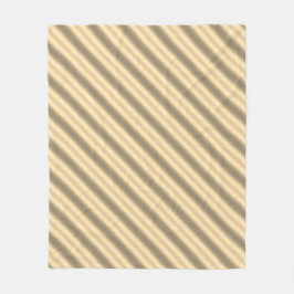 Classic Gold Diagonal Stripe Fleece Blanket