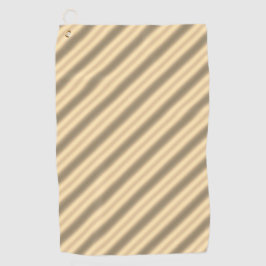 Classic Gold Diagonal Stripe Golf Handtuch