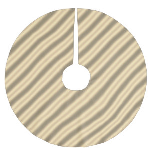 Classic Gold Diagonal Stripe Tree Rock Polyester Weihnachtsbaumdecke