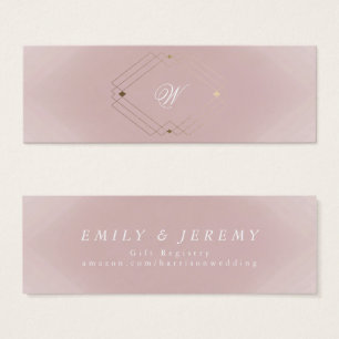 Classic Gold Dusty Rose Pink Monogram Wedding