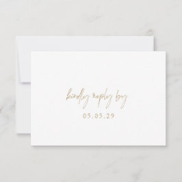 Classic Gold Elegante Wedding RSVP Karte