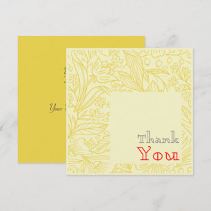 Classic Gold Eleganto Floral Dankeskarte