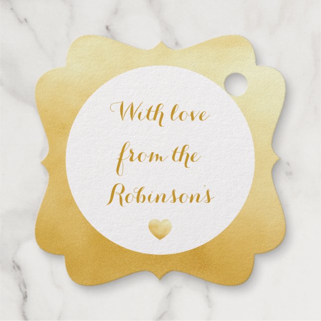 Classic Gold Foil - Individuell gestaltbare Foil F Geschenkanhänger (Rückseite)