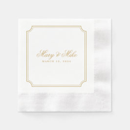 Classic Gold Gastgeschenk Hochzeit Dekoration Serviette
