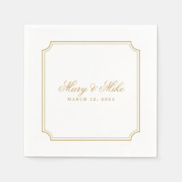 Classic Gold Gastgeschenk Hochzeit Dekoration Serviette