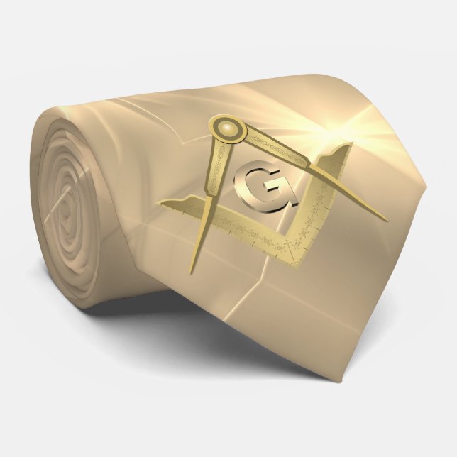 Classic Gold Masonic Krawatte (Gerollt)