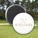 Classic Gold Personalisiert Name Golf Clubs Magnet<br><div class="desc">Personalisieren Sie den Namen in klassischer Goldtypografie,  um ein einzigartiges Golfgeschenk zu schaffen und für jeden Golfer zu behalten. Entwickelt von Thisisnotme©</div>