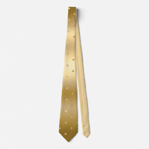 Classic Gold Shine Glitzer Polka Party Neck Tie Krawatte