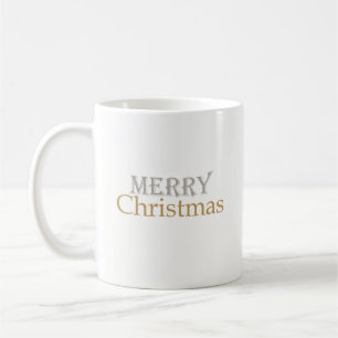 Classic Gold Silver Frohe Weihnachtskaffee Tasse