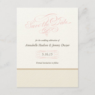 Classic Gold Streifen Save the Date Karte