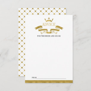 Classic Gold Wappen Wedding Advice Card Einladung