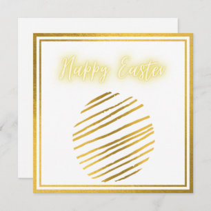 Classic Gold White Easter Card