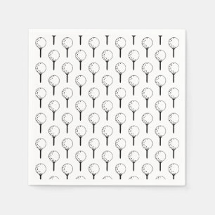 Classic Golf Balls T-Shirts Zeitloser Sportspass Serviette