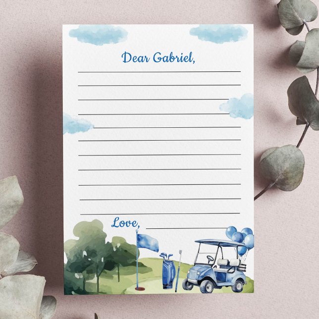 Classic Golf Boy Time Capsule Note Card Dankeskarte (Von Creator hochgeladen)