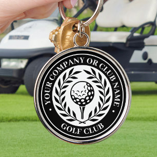 Classic Golf Personalisiert Name Black Schlüsselanhänger