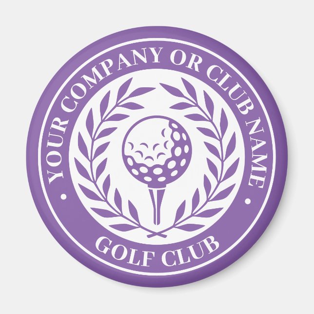 Classic Golf Personalisiert Name Lila Magnet (Vorne)