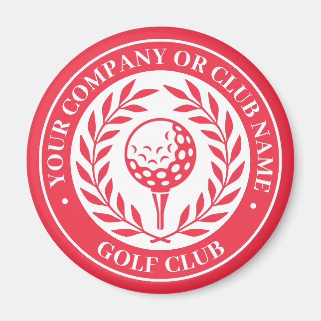 Classic Golf Personalisiert Name Red Magnet (Vorne)