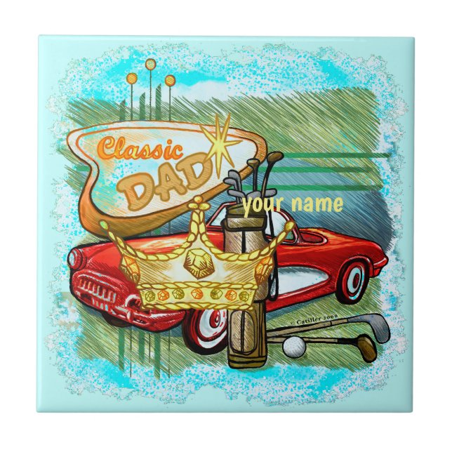 Classic Golf Vater Fliese (Vorderseite)