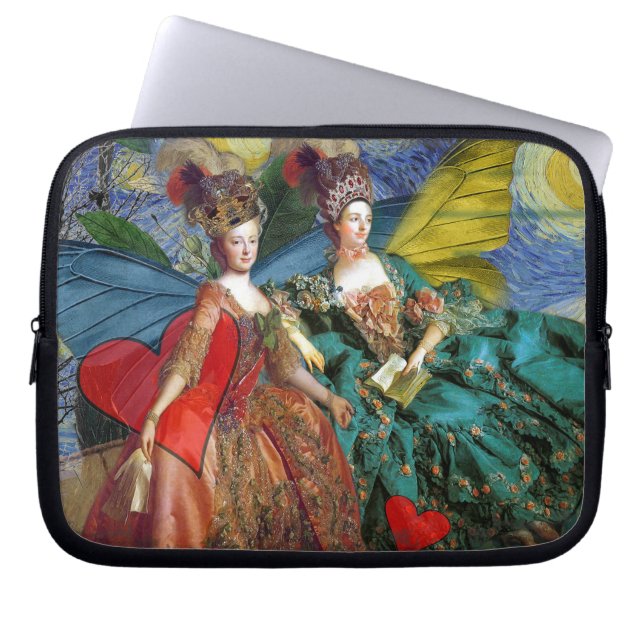 Classic Gothic Gemini Whimsical Butterfly Weibchen Laptopschutzhülle (Vorderseite)