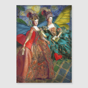 Classic Gothic Gemini Whimsical Butterfly Weibchen Magnetkarte