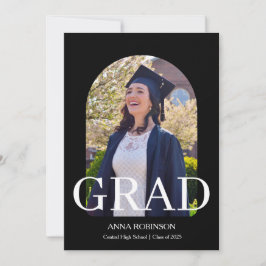 Classic Graduate Photo Template Graduation Einladung