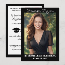 Classic Graduation Announcement Photo Cards Einladung