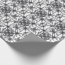 Classic Gray Botanical Floral Wrapping Paper Geschenkpapier