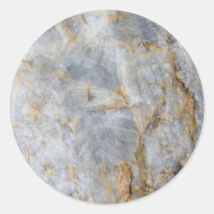 Classic Gray Quarz Crystal Runder Aufkleber