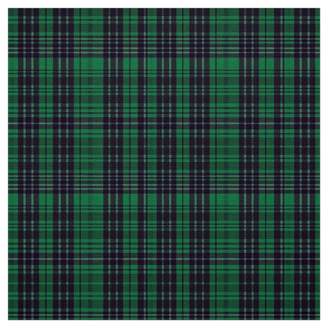 Classic Green Checkered Polyester Poplin Fabric Stoff (Muster)