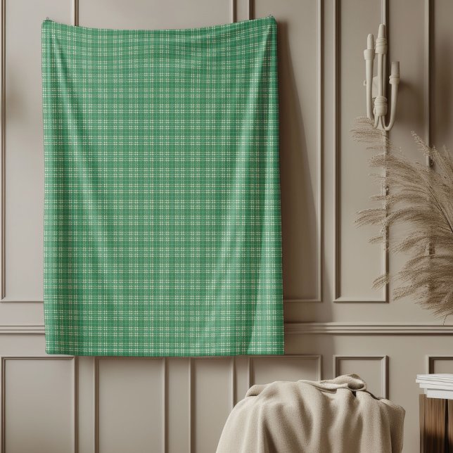 Classic Green Christmas Kariert Throw Blanket Fleecedecke (Classic Green Christmas Plaid Throw Blanket)