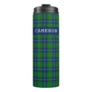 Classic Green Christmas Tartan Kariert Personalisi Thermosbecher