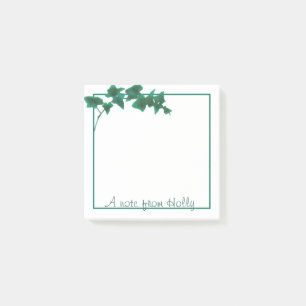 Classic Green English Ivy   Naturliebhabergeschenk Post-it Klebezettel
