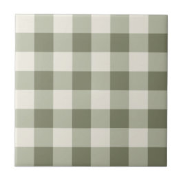 Classic Green Farmhouse Gingham Style Fliese