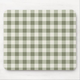 Classic Green Farmhouse Gingham Style Mousepad