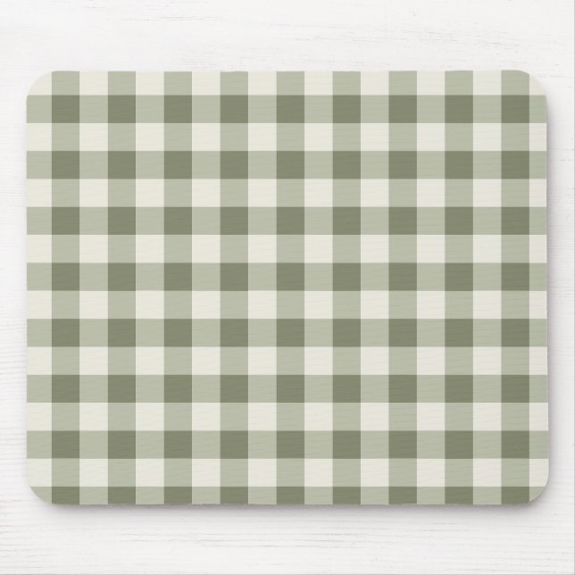 Classic Green Farmhouse Gingham Style Mousepad (Vorne)