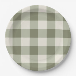 Classic Green Farmhouse Gingham Style Napkins Pappteller