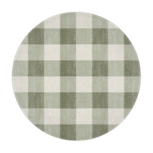 Classic Green Farmhouse Gingham Style Schneidebrett