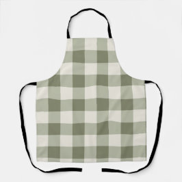 Classic Green Farmhouse Gingham Style Schürze