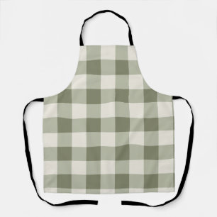 Classic Green Farmhouse Gingham Style Schürze