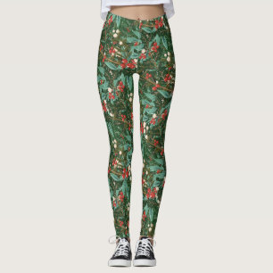 Classic Green Fun Botanischer Urlaub Weihnachten Leggings