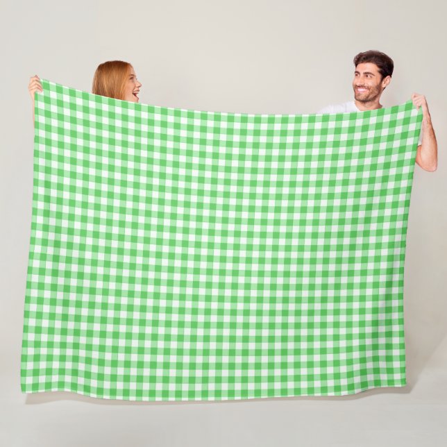 Classic Green Gingham Checkered Kariert Pattern Fleecedecke (Beispiel)