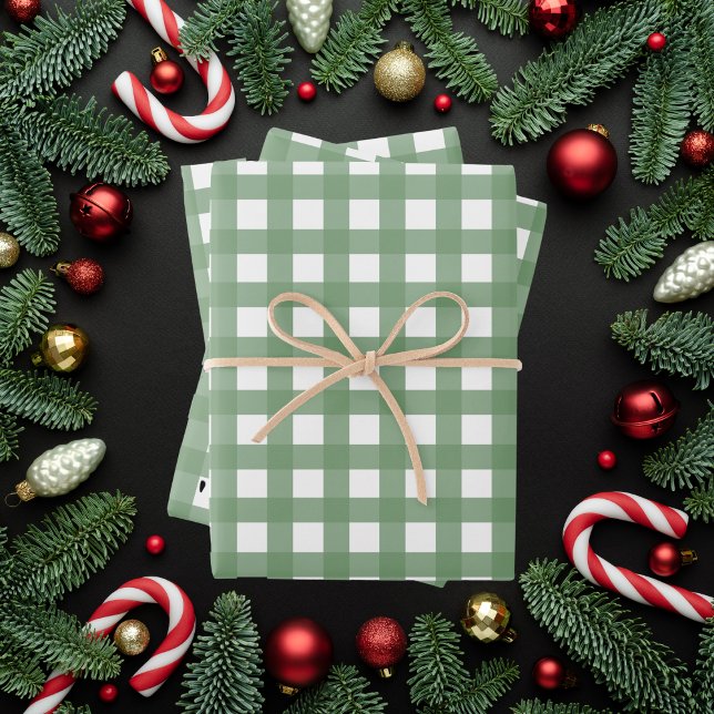 Classic Green Gingham Geschenkpapier Set (Von Creator hochgeladen)
