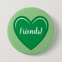 Classic Green Heart Design mit Friends Text