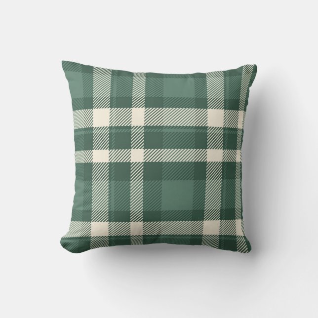 Classic Green Kariert Kissen (Vorderseite)