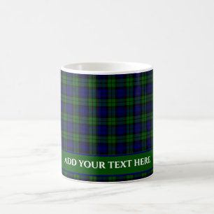Classic Green & Navy Blackwatch Tartan Kariert Kaffeetasse