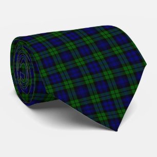 Classic Green & Navy Blackwatch Tartan Kariert Krawatte
