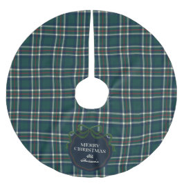 Classic Green Tartan Plaid Custom Tree Skirt Polyester Weihnachtsbaumdecke