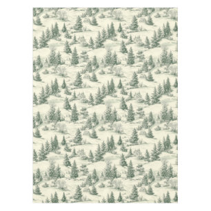 Classic Green und Cream Toile Französisch Weihnach Tischdecke